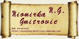 Miomirka Gmitrović vizit kartica